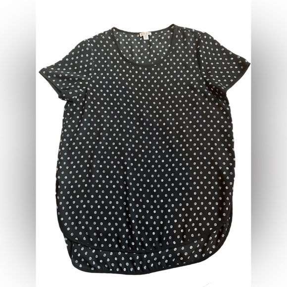 3️⃣for2️⃣5️⃣ Small black and white sheer polka dot women’s tshirt by Spence - Picture 1 of 4